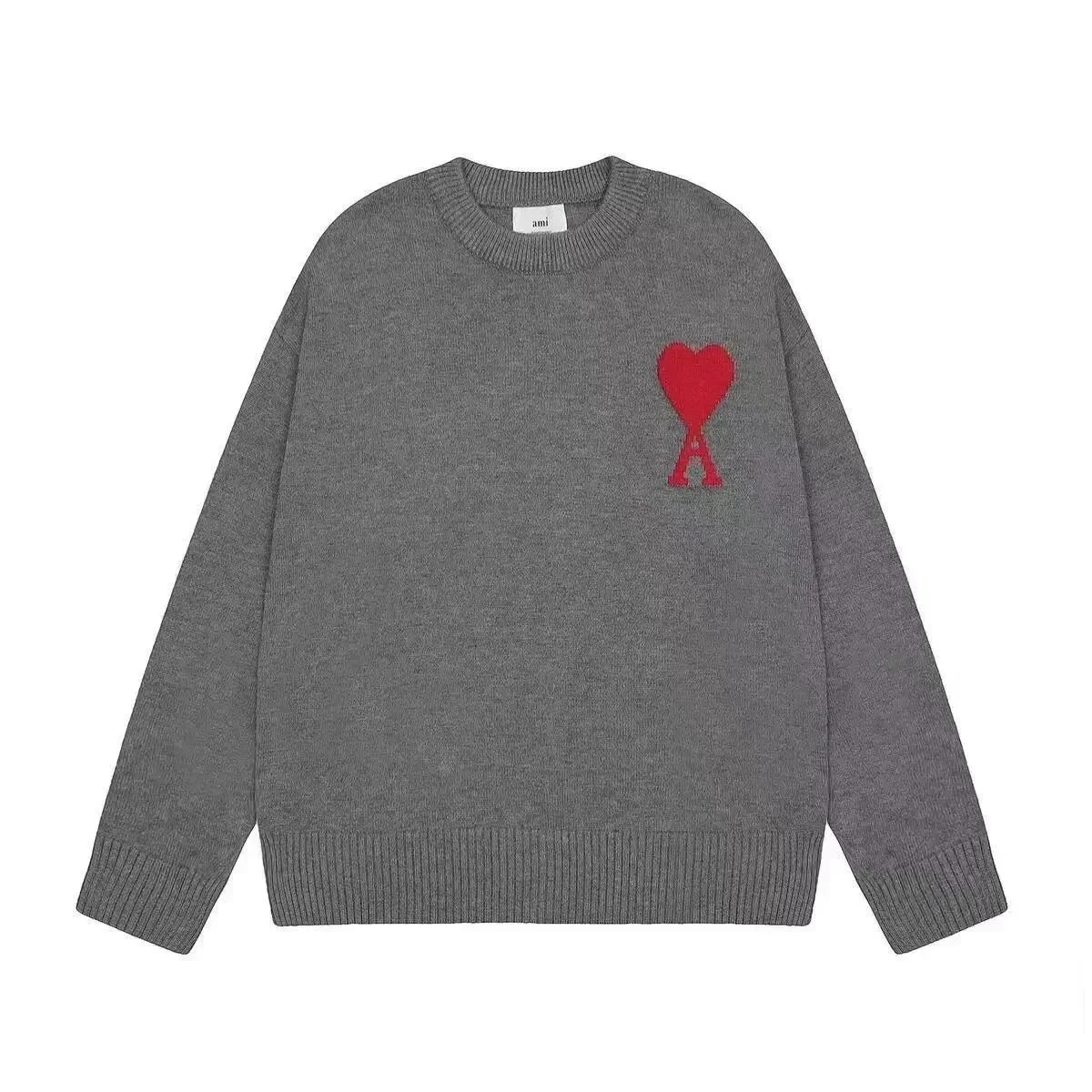 毛衣-灰红 毛衣-灰红