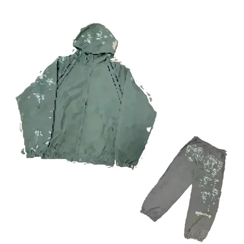 绿色夜光刺绣套装(上衣+裤子) 绿色夜光刺绣套装(上衣+裤子)