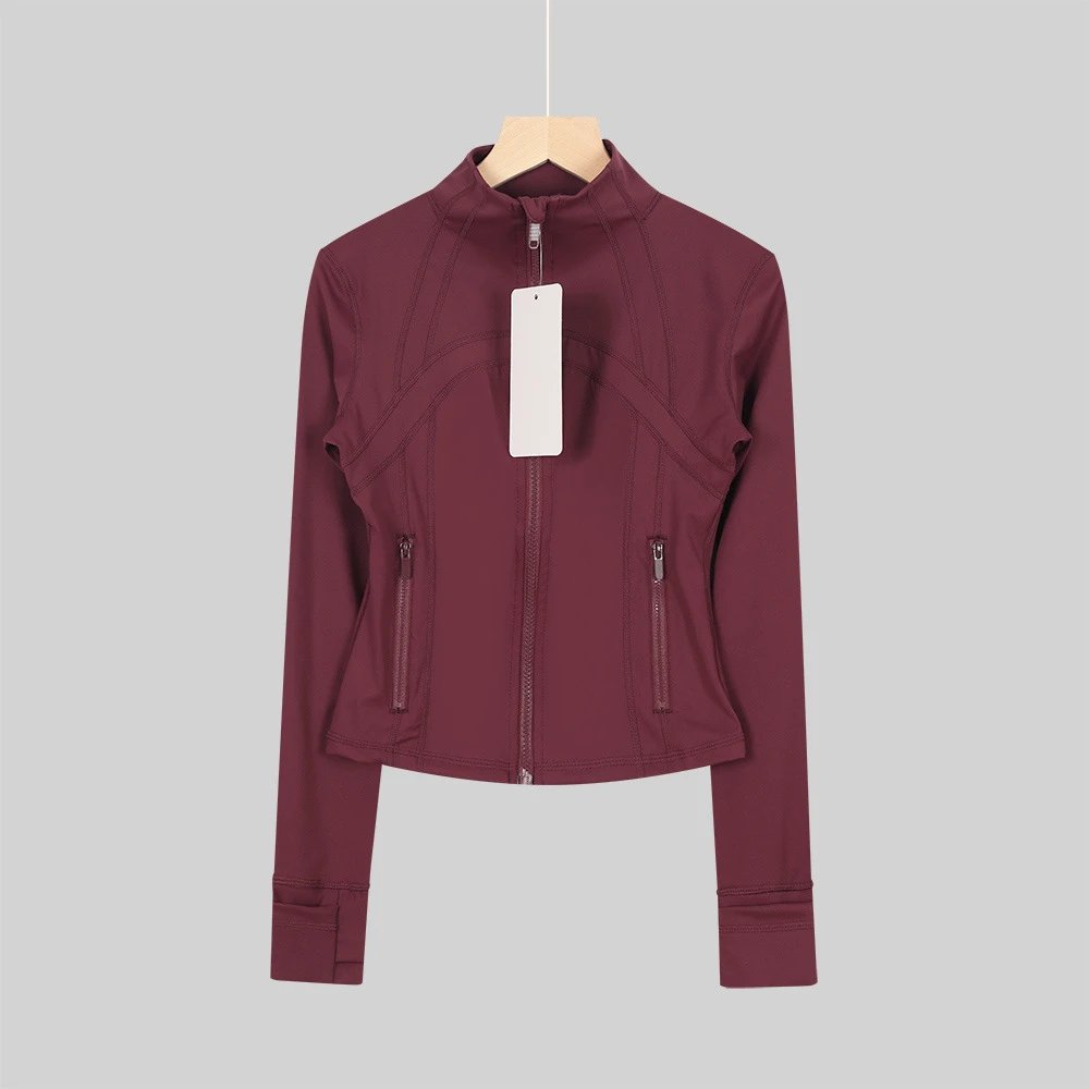 暗红-立领短款 暗红-立领短款