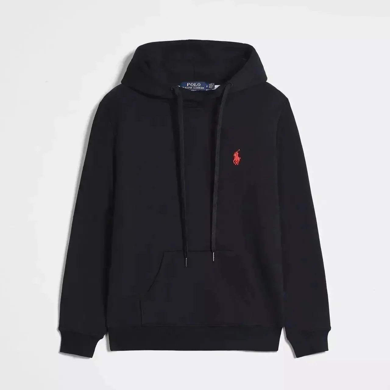 黑色红标套头卫衣 黑色红标套头卫衣